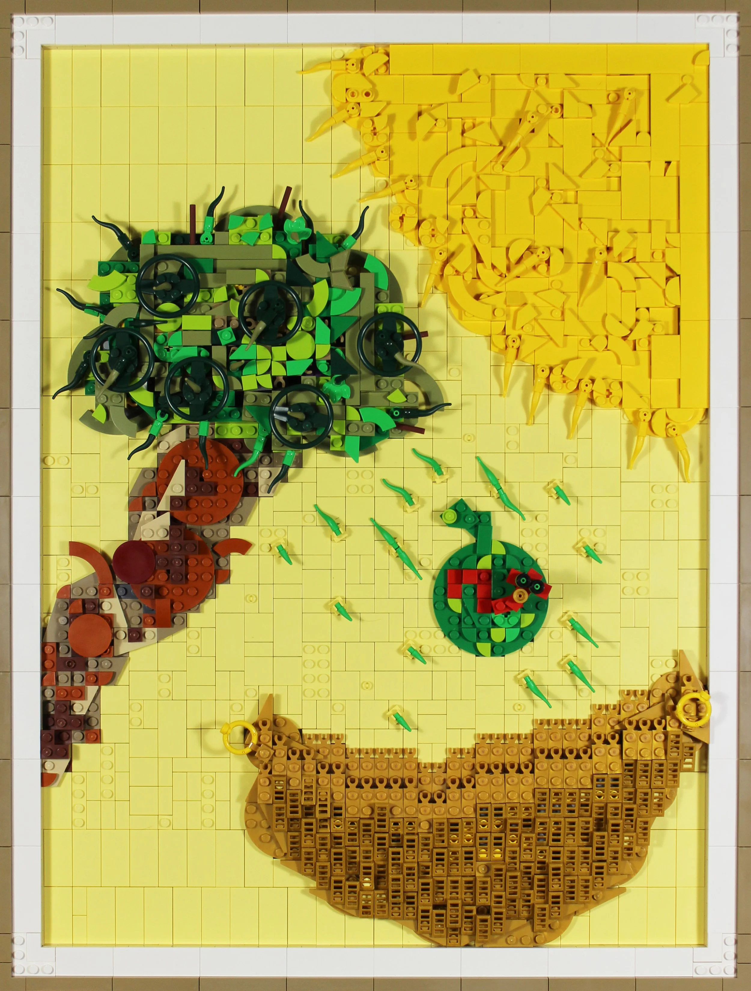 From Sunflowers to Surrealism: A Color-Driven LEGO Art Remix